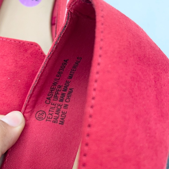 SEYCHELLES suede pointed toe red flats women’s Size 6 1/2-NEW - Picture 5 of 7
